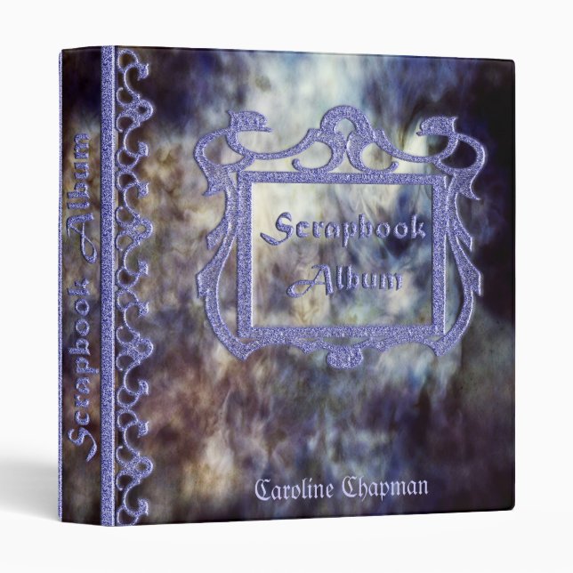 Lilac Mist Scrapbook Album Name 1" Ring Binder (Front/Spine)