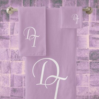 Lilac  monogrammed Towel