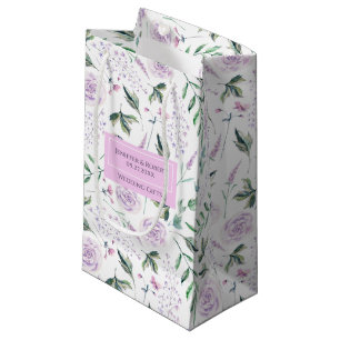 Lilac-mood flowers pattern small gift bag