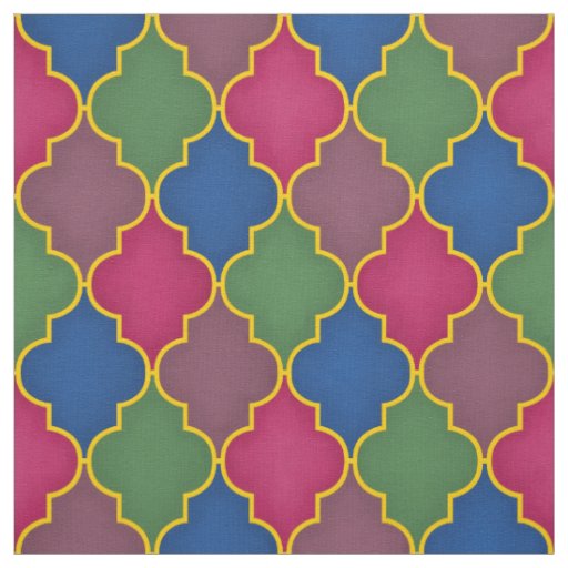 Lilac Moroccan Tile (large scale) Fabric