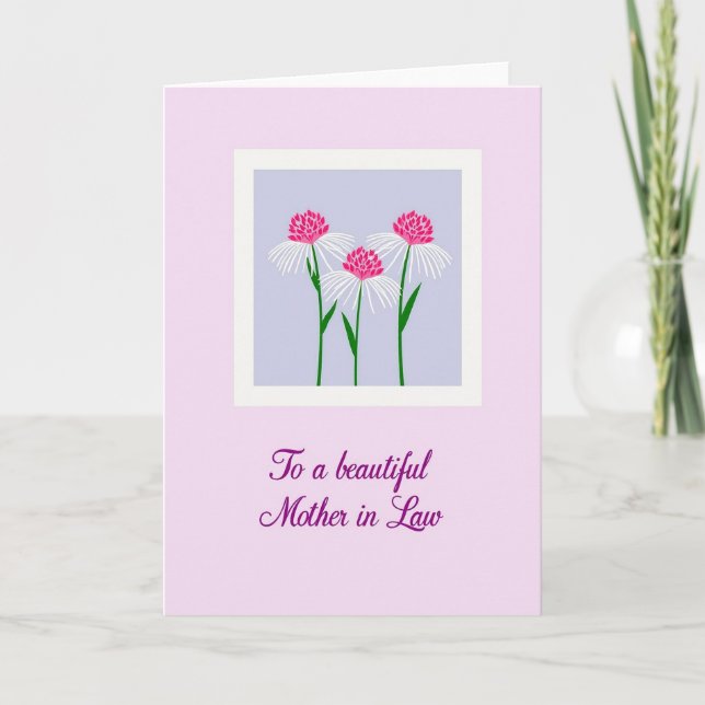 Lilac Mothers Day Floral Card (Front)