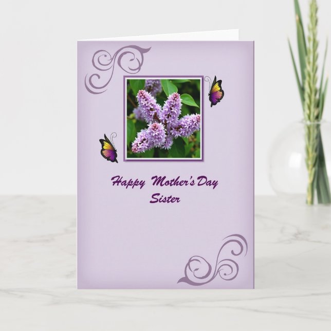 Lilac Mothers Day Garden Card (Front)