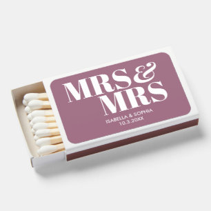 Lilac Mrs & Mrs Personalized Wedding Matches