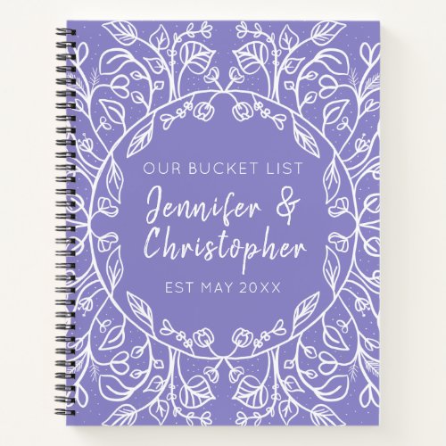 Lilac Our Bucket List Couples Keepsake Journal