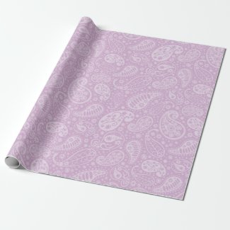 Lilac Paisley Floral Wrapping Paper