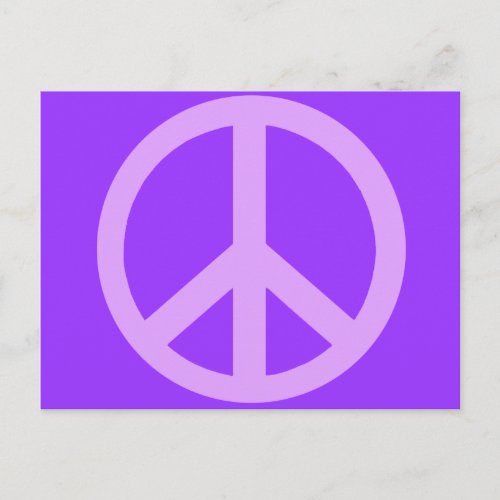 Lilac Peace Sign Products Postcard