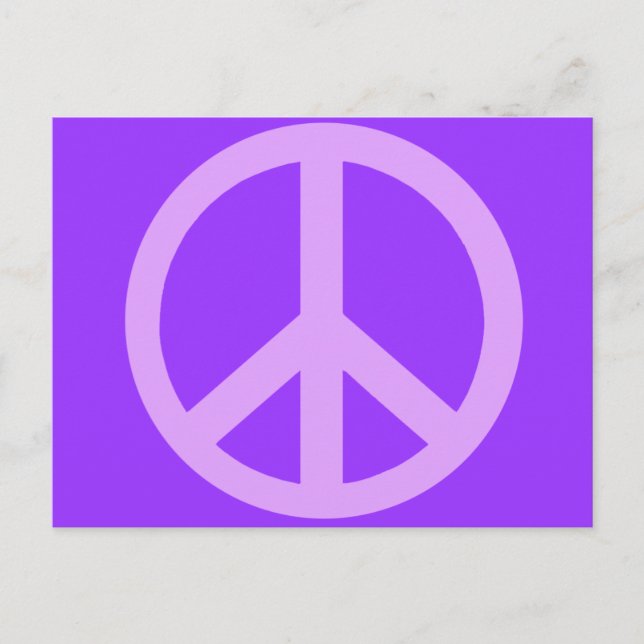Lilac Peace Sign Products Postcard (Front)