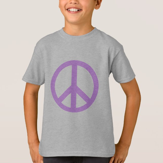 Lilac Peace Sign Products T-Shirt (Front)