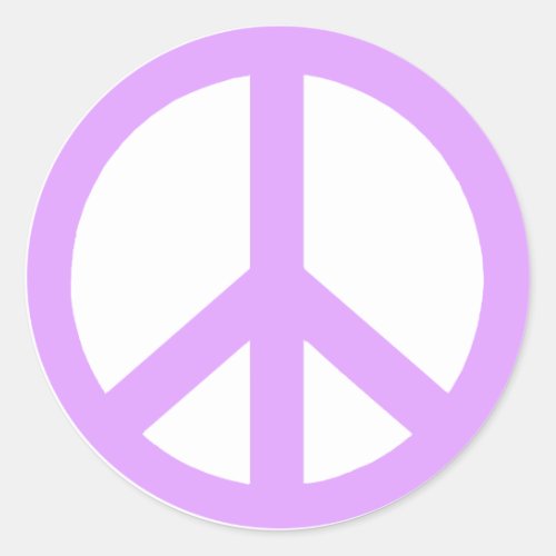 Lilac Peace Sign Stickers