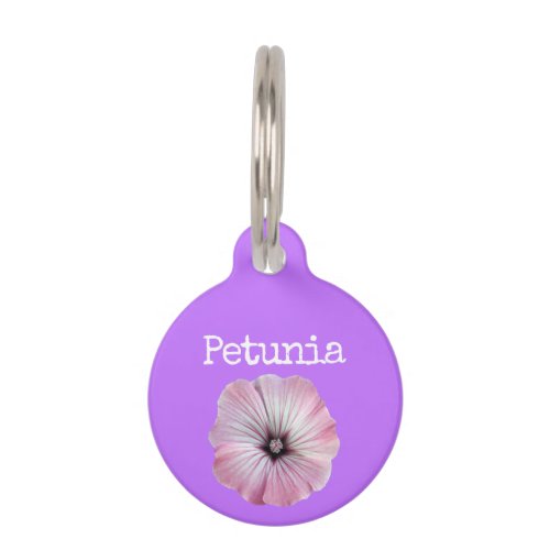 Lilac Petunia Pet ID Tag