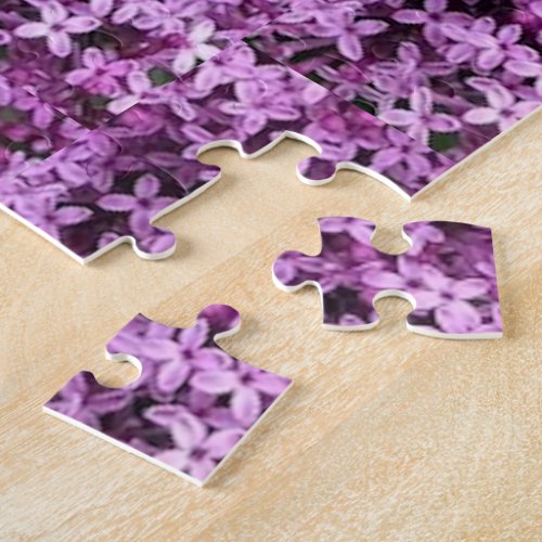 Lilac Photo  Tiled Half Drop   Jigsaw Puzzle