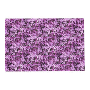 Lilac Photo Tiled Half Drop Laminated Placemat
