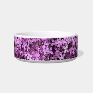 Lilac Photo   Tiled Half Drop   Pet  Bowl
