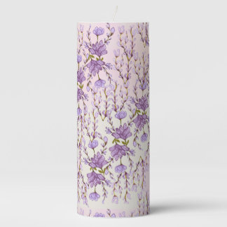 lilac pillar candle