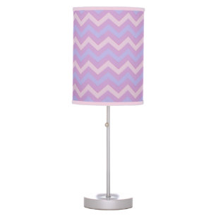 Lilac pink chevron zigzag pattern lamp shade