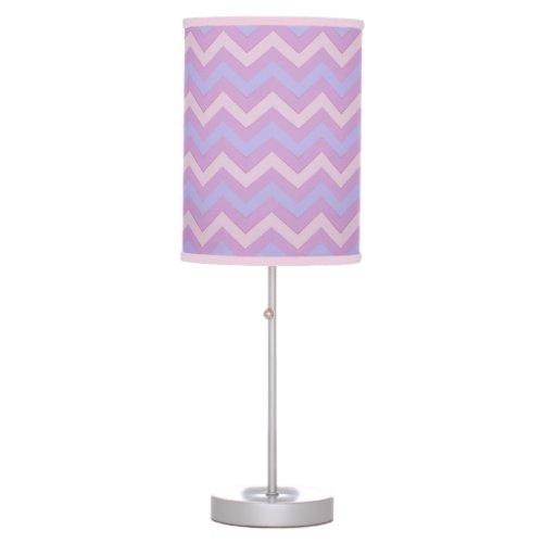 Lilac pink chevron zigzag pattern lamp shade