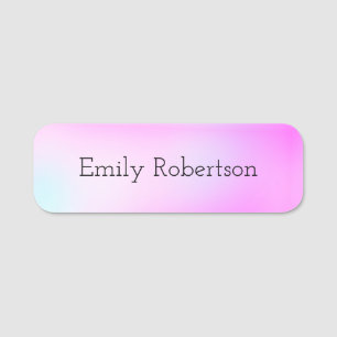Lilac Pink Custom Name Magnetic Name Tag