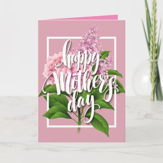 Lilac Pink Mother's Day Card (Front)