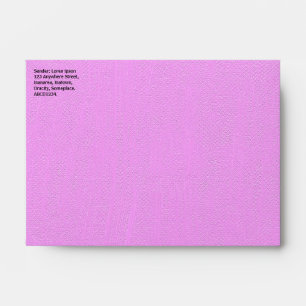 Lilac Pink Painted Canvas Texture Effect Envelope