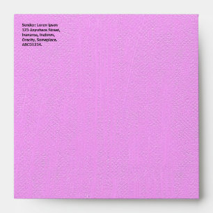 Lilac Pink Painted Canvas Texture Effect Envelope