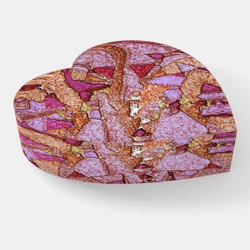 Lilac pink painted volcanic rock drawing paperweight