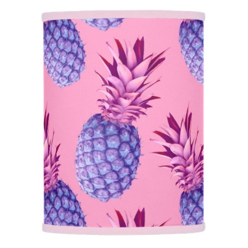 Lilac  Pink Pineapples Pattern Lamp Shade