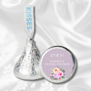 Lilac Pink Roses Bright Floral Bridal Shower Hershey®'s Kisses®