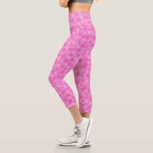 Lilac pink tones with polka dots in retro sixties capri leggings