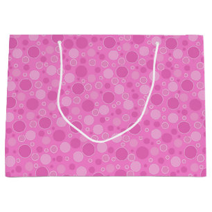 Lilac pink tones with polka dots in retro sixties large gift bag