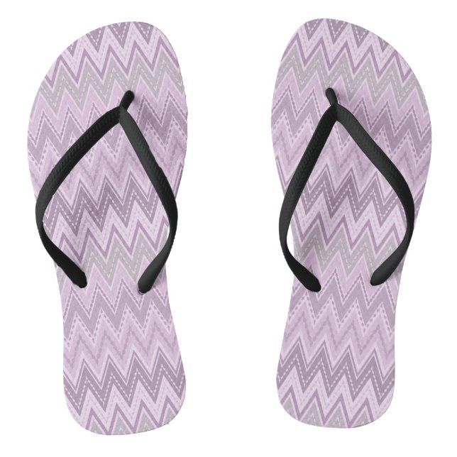 Lilac, pink , zigzag flip flops (Footbed)