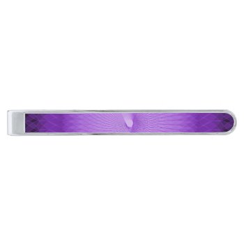 Lilac Plafond Silver Finish Tie Clip by MarianaEwa at Zazzle