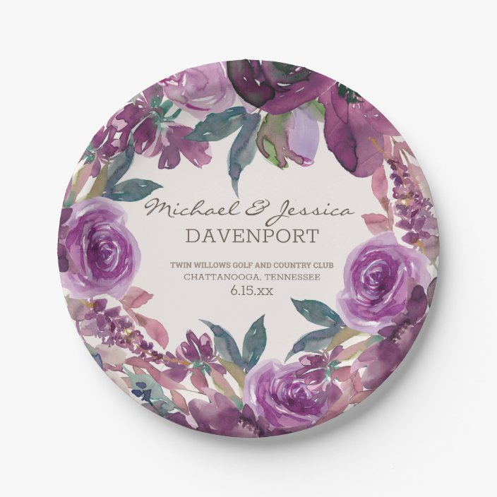 plum colored paper plates