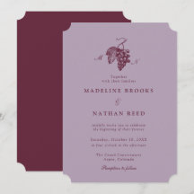 Lilac Plum Vineyard Grape Monogram Wedding