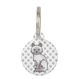 Lilac Point Birman / Ragdoll Cat & Pet's Info Pet ID Tag