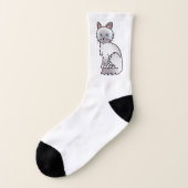 Lilac Point Birman / Ragdoll Cute Cartoon Cat Socks (Left Outside)