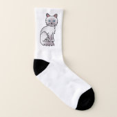 Lilac Point Birman / Ragdoll Cute Cartoon Cat Socks (Right Outside)