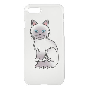 Lilac Point Birman / Ragdoll Cute Cartoon Cat iPhone SE/8/7 Case