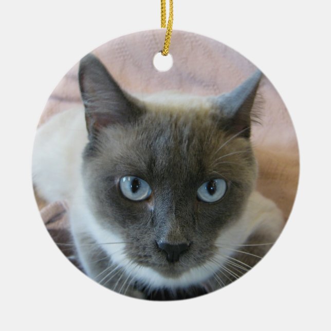 Lilac Point Siamese Ceramic Ornament (Front)