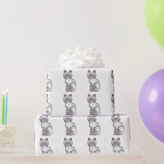 Lilac Point Tabby Birman / Ragdoll Cat Pattern Wrapping Paper