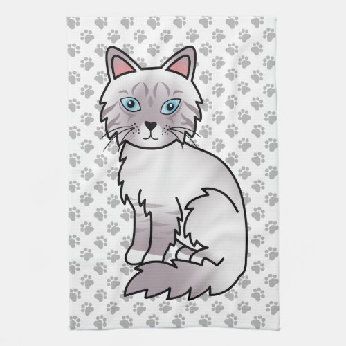 Lilac Point Tabby Birman  Ragdoll Cute Cat  Paws Kitchen Towel