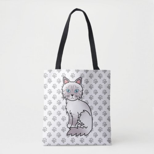 Lilac Point Tabby Birman  Ragdoll Cute Cat  Paws Tote Bag
