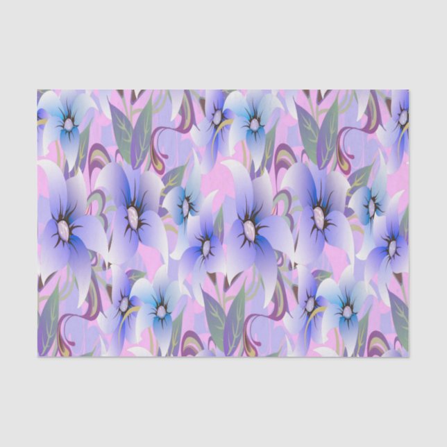 Lilac Poppies Tissue Paper (Front)