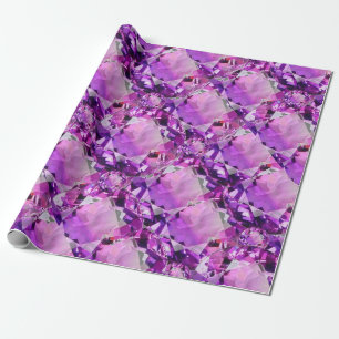 LILAC PURPLE AMETHYST FEBRUARY GEM BIRTHSTONE WRAPPING PAPER