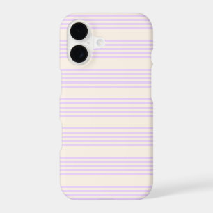 Lilac purple and beige five stripes pattern iPhone 17 case
