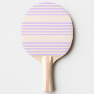 Lilac purple and beige five stripes pattern ping pong paddle