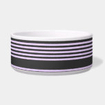Lilac purple and charcoal five stripes pattern bowl<br><div class="desc">Lilac purple and charcoal five stripes pattern</div>