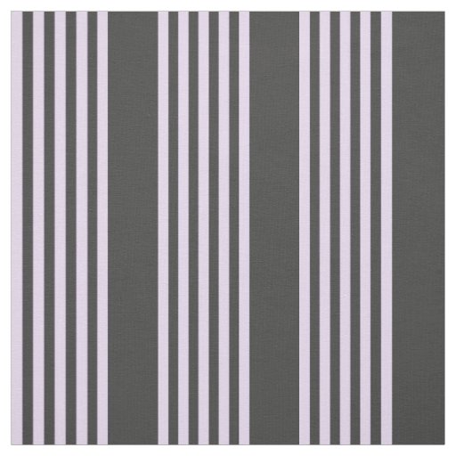 Lilac purple and charcoal five stripes pattern fabric