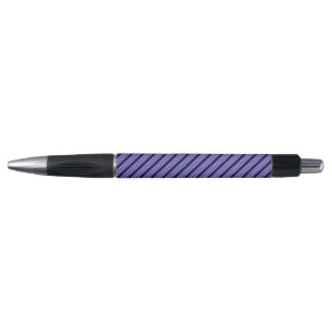 Lilac purple and navy blue five stripes pattern pen