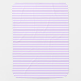 Lilac purple and white candy stripes baby blanket