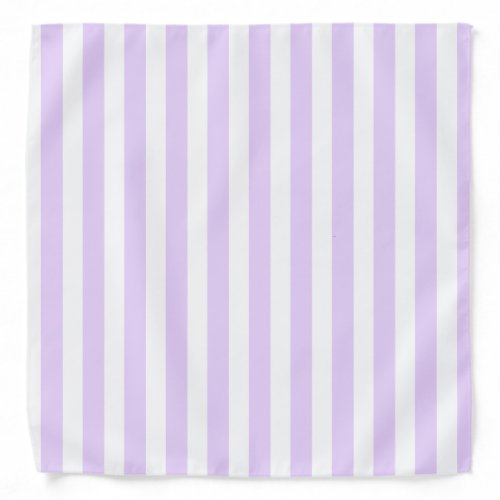 Lilac purple and white candy stripes bandana